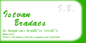 istvan bradacs business card